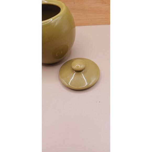 Royal Norfolk Olive Green Sugar Bowl with Lid - Picture 5 of 8